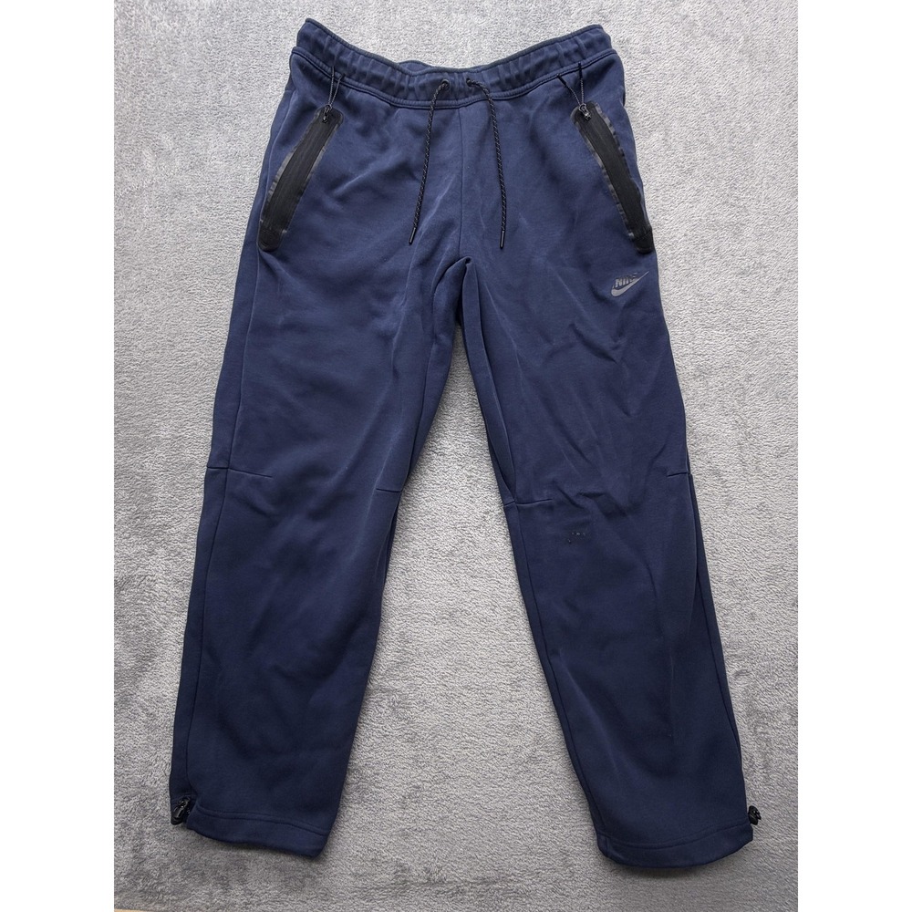 Nike Pants Mens Large Blue Fleece Joggers Sweatpants Zip Pockets DQ4312-410